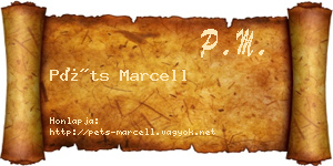 Péts Marcell névjegykártya